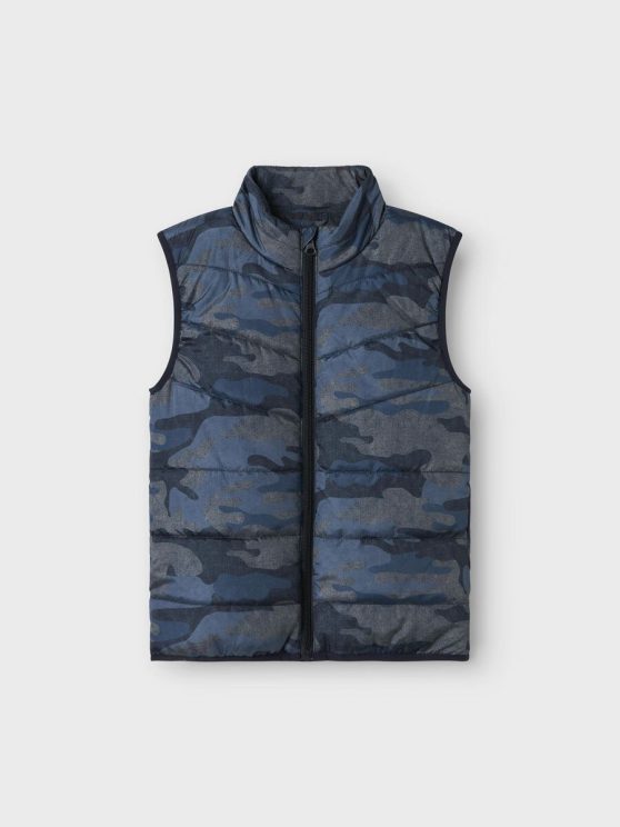 Μπουφάν Αμάνικο Blue Camo Name It